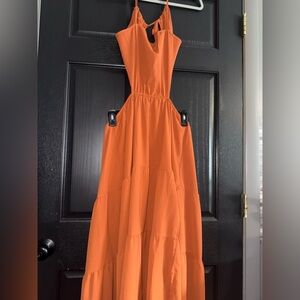 Vibrant Orange fall Dress